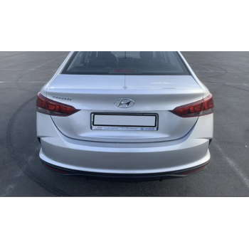 Задний Бампер ТехноПласт (Цвет Серебро) для Hyundai Solaris Рестайлинг 2020-н.в. — Готовый к Установке в Алматы и Астане 