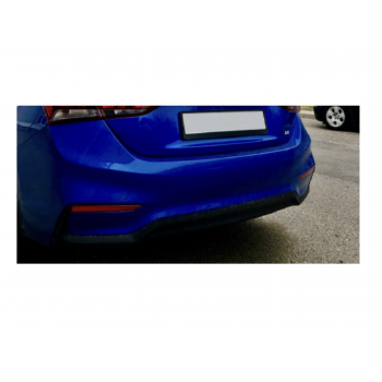 Задний Бампер (Цвет Синий) для Hyundai Solaris 2017–2019 — Готовый к Установке в Алматы и Астане 