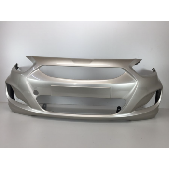 КУПИТЬ Окрашенный Передний Бампер Hyundai Solaris 2010-2014 (Бежевый / Золотистый) — Аналог Россия в Алматы и Астане 