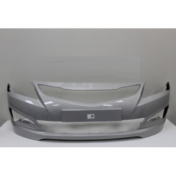 КУПИТЬ Передний Бампер Hyundai Accent / Solaris 2014-2017 (Бежевый) — Окрашенный, Рестайлинг, Россия в Алматы и Астане 