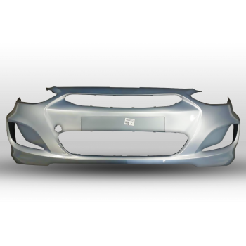 КУПИТЬ Передний Бампер Hyundai Accent / Solaris (2010-2014) ГОЛУБОЙ — Окрашенный, Новый, Россия в Алматы и Астане 