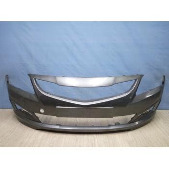 КУПИТЬ Передний Бампер Hyundai Accent / Solaris РЕСТАЙЛИНГ (2014-2017) ОРИГИНАЛ — Под покраску в Алматы и Астане 