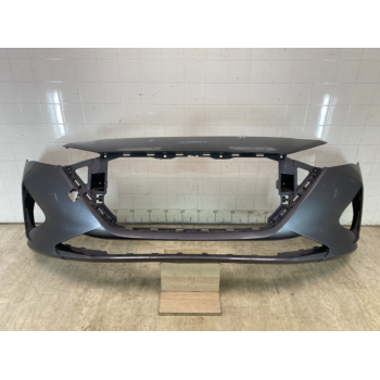КУПИТЬ Передний Бампер Hyundai Accent / Solaris II РЕСТАЙЛИНГ (2020-н.в.) ОРИГИНАЛ — С отверстиями под парктроники, Под покраску в Алматы и Астане 