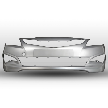 КУПИТЬ Передний Бампер Hyundai Accent / Solaris РЕСТАЙЛИНГ (2014-2017) — ЦВЕТ СЕРЕБРО, Новый, Россия в Алматы и Астане 