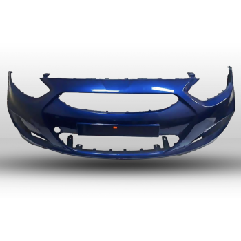 Бампер передний Hyundai Accent (Solaris) 2010-2014 — Синий в Алматы и Астане 