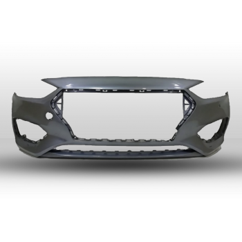 КУПИТЬ передний бампер на Hyundai Accent 2017, 2018, 2019 . (Темно-серый) в Алматы и Астане 