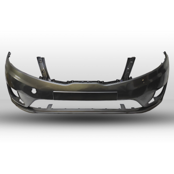 Передний бампер на Kia Rio 2011, 2012, 2013, 2014, 2015 г.в. (Темно-серый) в Алматы и Астане 