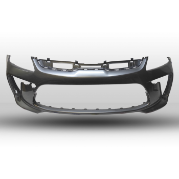 Передний бампер на Kia Rio (2017, 2018, 2019, 2020 г.в.) — Темно-серый в Алматы и Астане