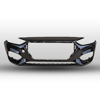 КУПИТЬ передний бампер на Hyundai Accent 2017, 2018, 2019 г. в. (Черный) в Алматы и Астане 